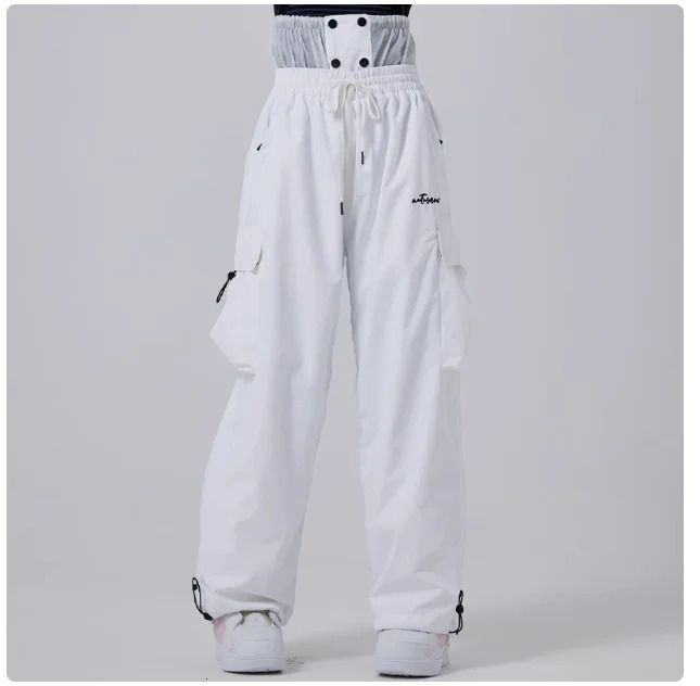 2025 Men Women Baggy Ski Pants Waterproof 15000 Windproof Loose Snowboarding Pants Snowpants Outdoor Hip-hop Ski Cargo Pants 241118