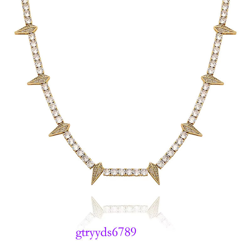 Women Wolf Tooth Black Panther Wakanda King Thorns Men Vvs Moissanite Tennis Chain Sterg Sier Necklace Chains Gold