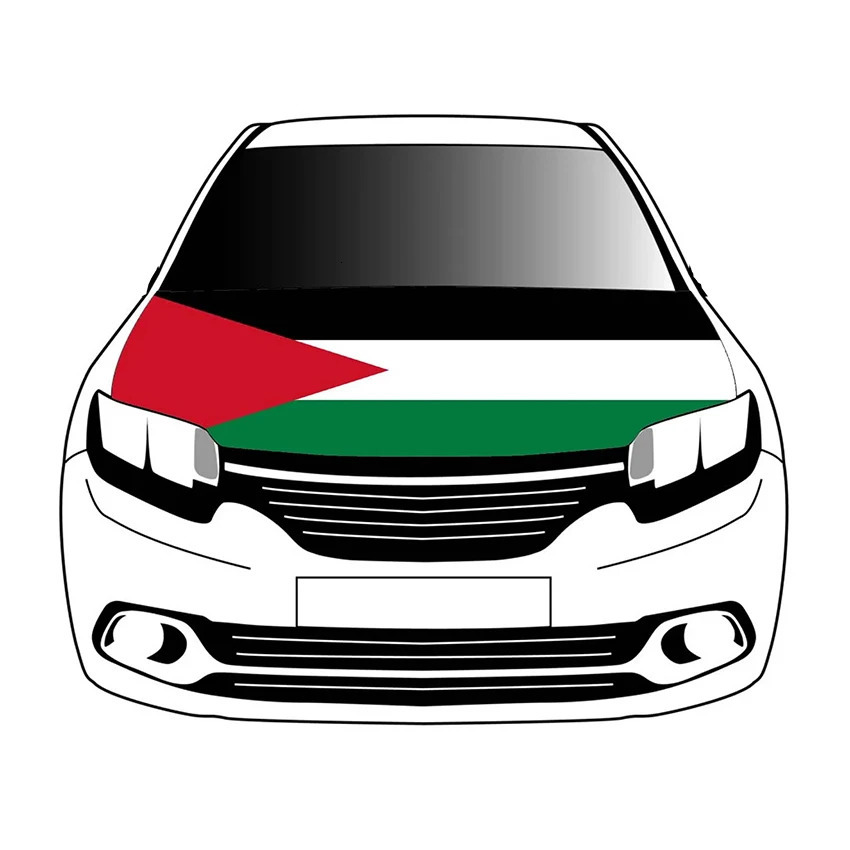 Palestine Car Hood Cover Flag Bonnet Banner Elastic Fabrics 110X150CM For SUV Truck Full Graphic Lover Gift Decor 240417