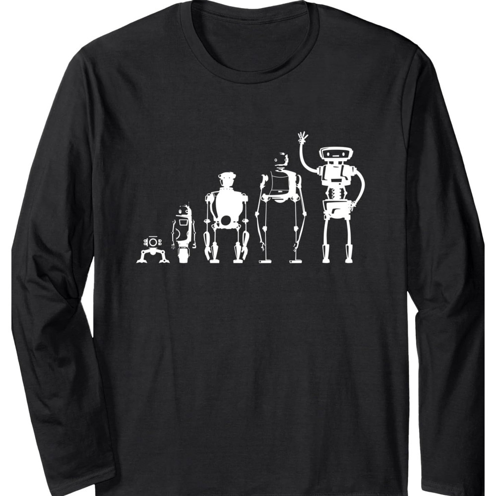 Long Sleeve Shirts for Men sweatshirt Evolution of Robot Robotics Digital Fun Gift Long Sleeve T-Shirt T shirt Tee Streetwear Casual tops clothes