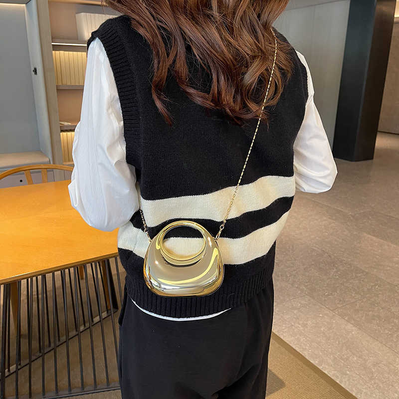 Compact Acrylic Women's Handbag 24 Autumn New Fashionable and Versatile Bright Face Single Shoulder Crossbody Bag