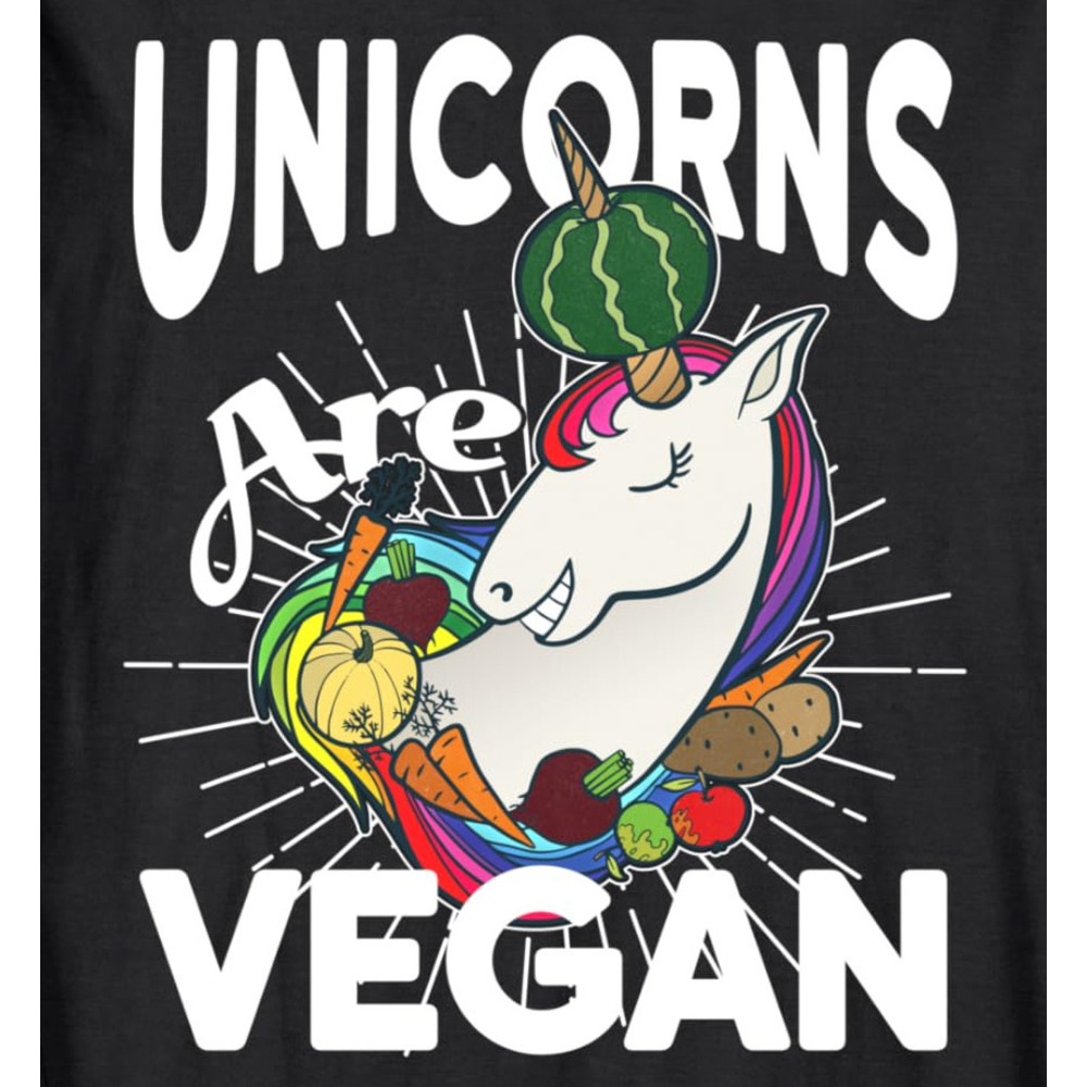 Long Sleeve Shirts for Men sweatshirt Unicorns Are Vegan Vegetarian Veggie Love Funny Gift Long Sleeve Tee Streetwear Casual tops clothes cool