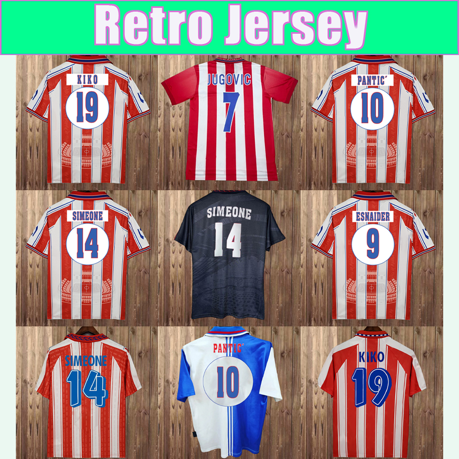 1994 1995 SIMEONE Retro Soccer Jerseys ESNAIDER KIKO F. TORRES PANTIC HASSELBAINK 1996 1997 Home Away Vintage Football Shirt Short Sleeve Uniforms