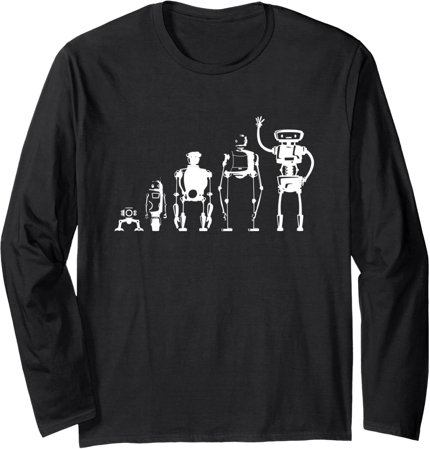 Long Sleeve Shirts for Men sweatshirt Evolution of Robot Robotics Digital Fun Gift Long Sleeve T-Shirt T shirt Tee Streetwear Casual tops clothes