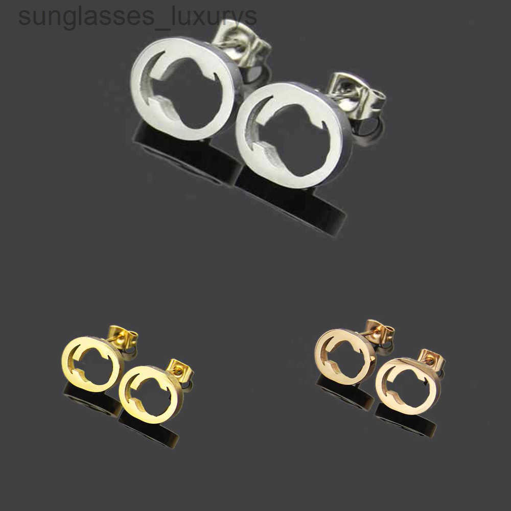 Jewelrys Designer Hollow Style Extravagant men studs Classic simple earring 316L Steel silver G letter elagant women stud earrings Fashion Jewelry