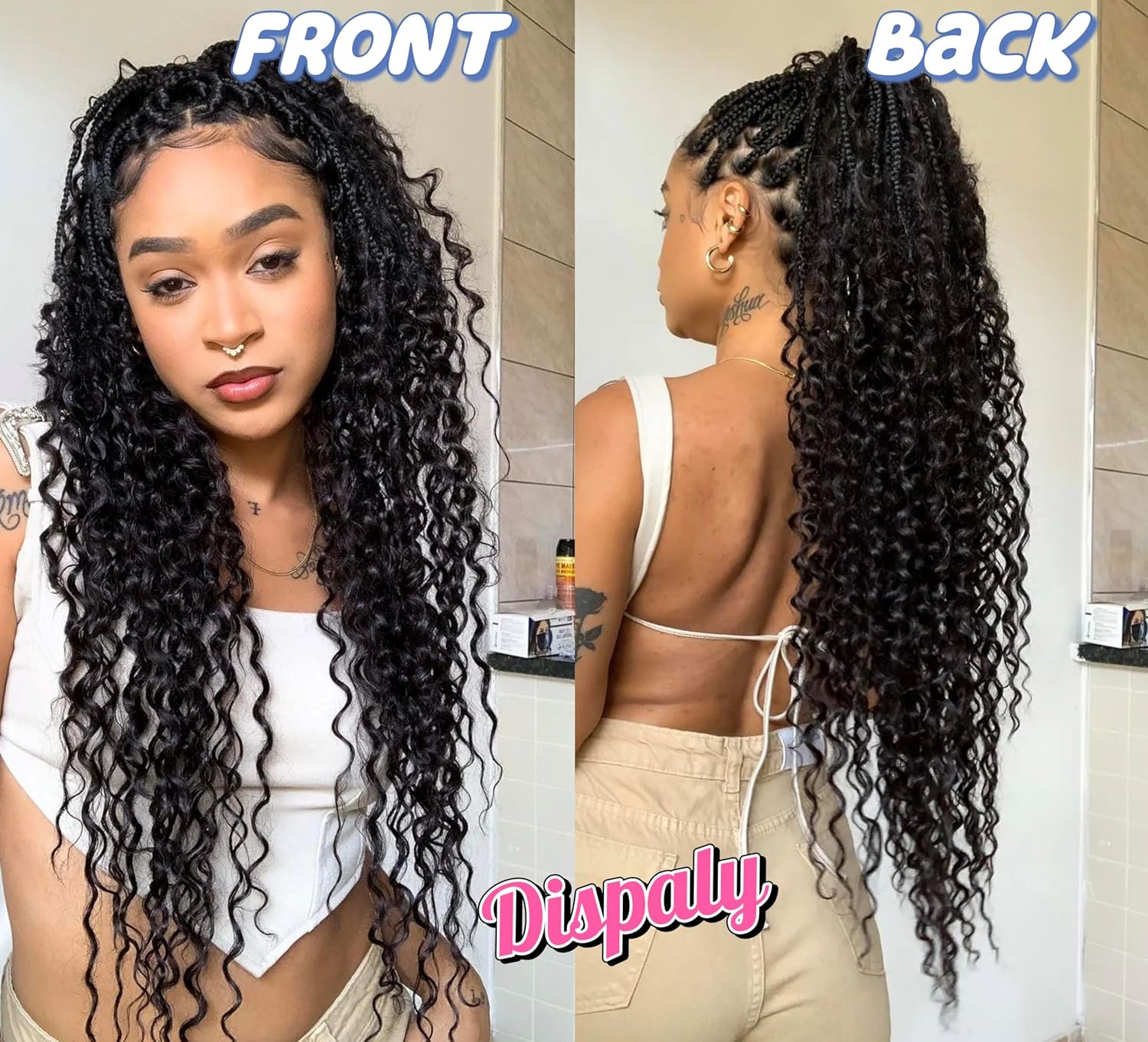 Hannah product Boho Braids 3 bundles 150g Deep Curly Brazilian Bulk Human Hair For Braiding Unprocessed Human Braiding Hair Bulk No Weft