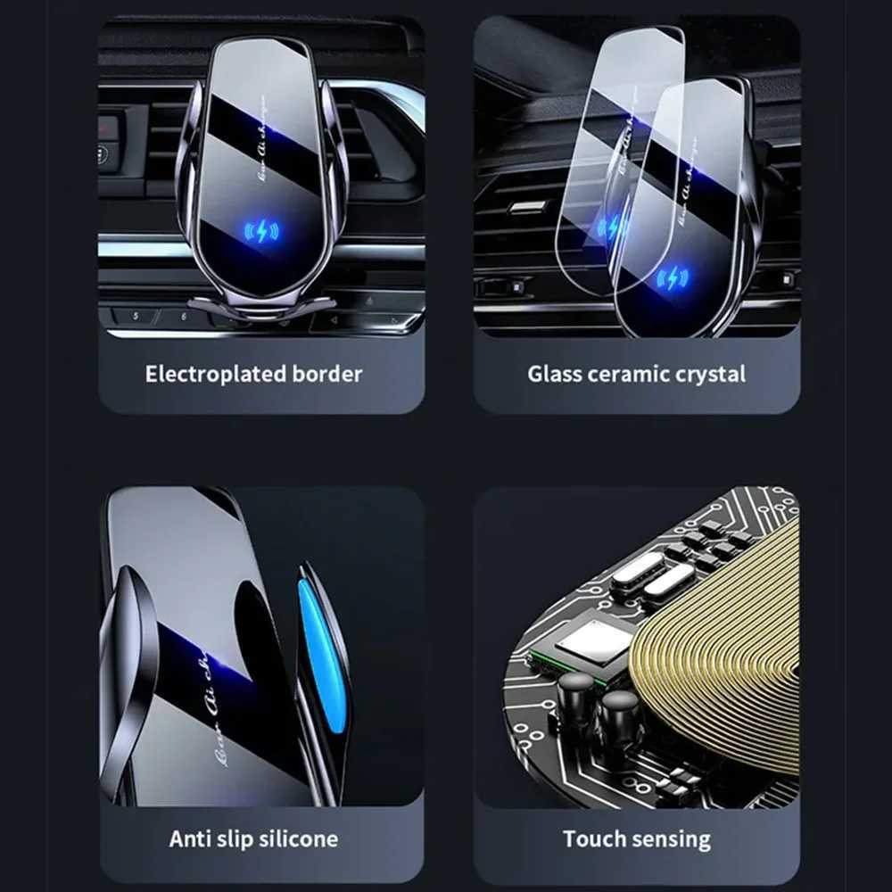 30W Fast Charging Station Wireless Charger Autatic Car Phone Holder Infrared Induction for iPhone 15 14 13 Y241118