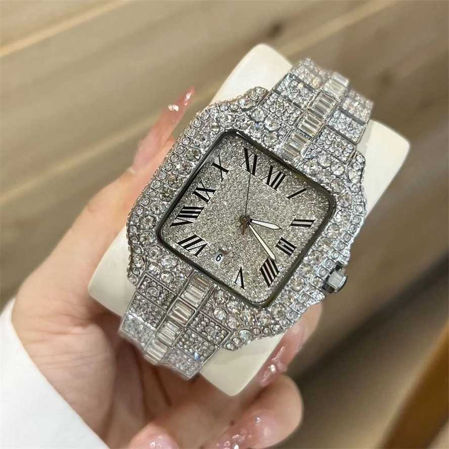 Moissanite Diamond Iced Out Designer Mens Watch for Men High Quality Montre Automatic Movement Watches Orologio. De Luxe I19 38 Es U237