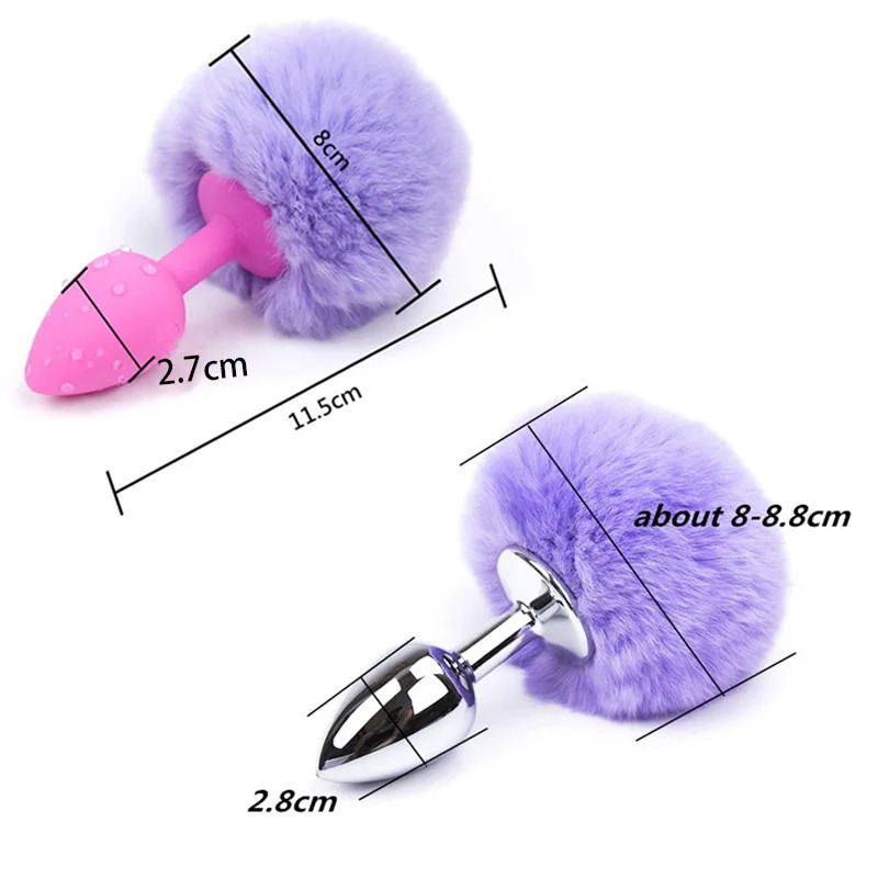Anal Plug Stainless Steel Silicone Bunny Tail Erotic Dildo Sexo Butt Plug Tail Anus Sex Shop Adults Games Sex Toys for Woman 240325
