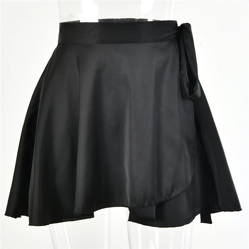 White Elegant Satin 2 Two Piece Set Women Lantern Long Sleeve Crop Tops Cardigan Sexy High Waist Mini Tennis Sport Skirts 240419