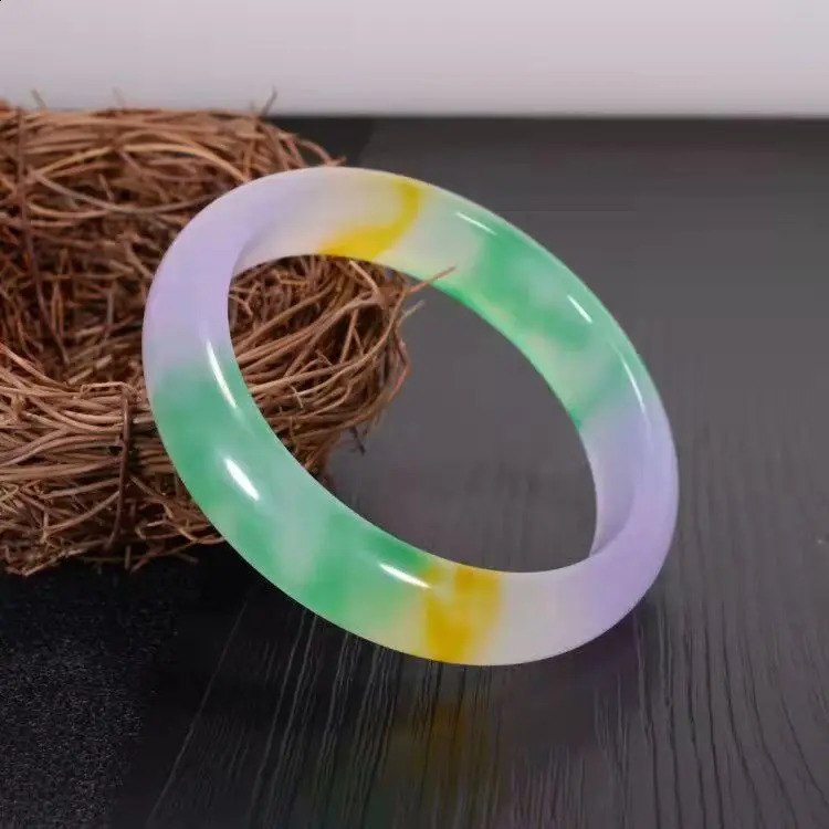 Selling Natural 100% Genuine Jade Bracelet Three Color Quartz Jade Bracelet for Girls Bracelet Jewelry 241119