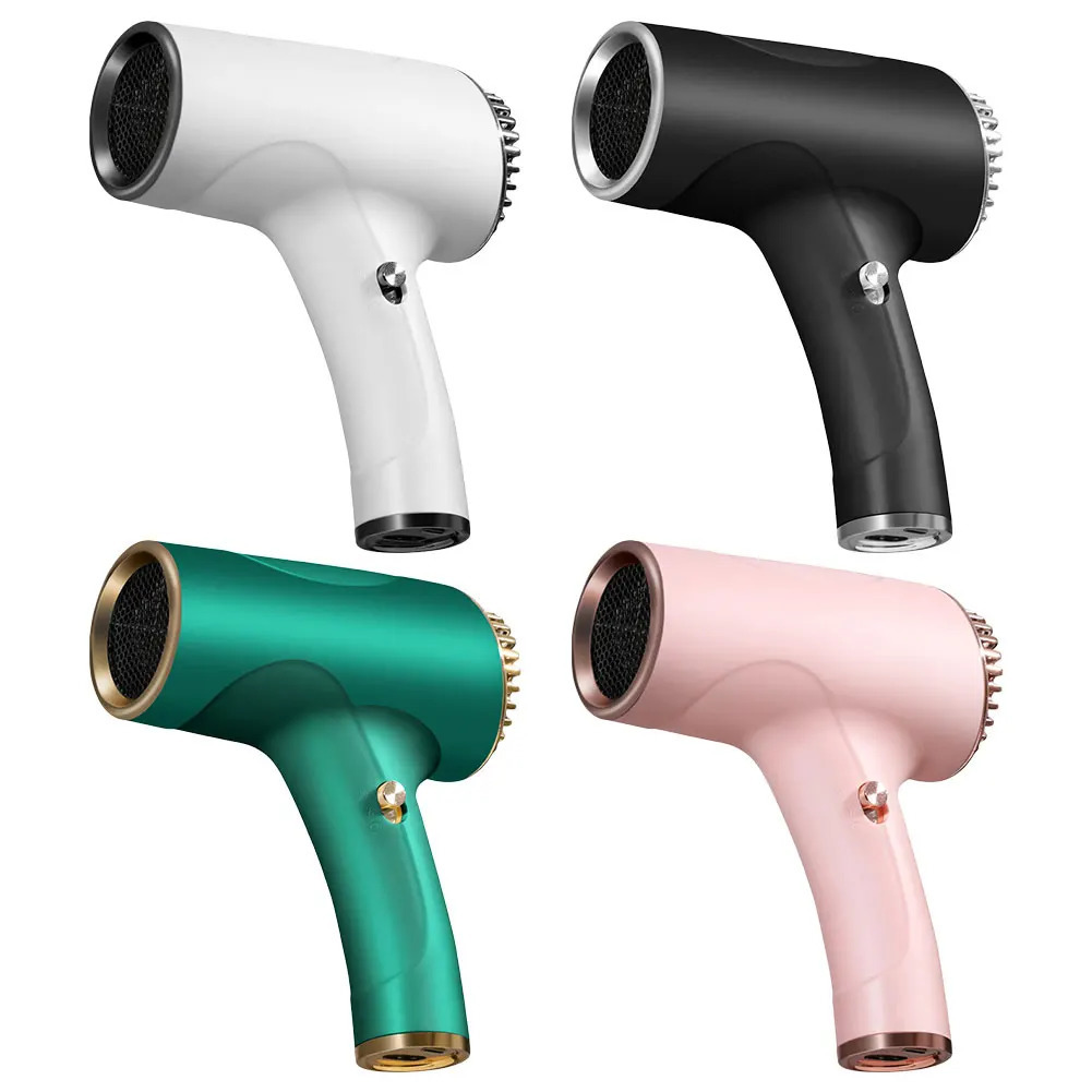 Portable Hair Dryer 2600mah Cordless Handy Hairdryer 40500W USB Rechargeable Powerful 2 Speeds for Household Travel Salon 240415