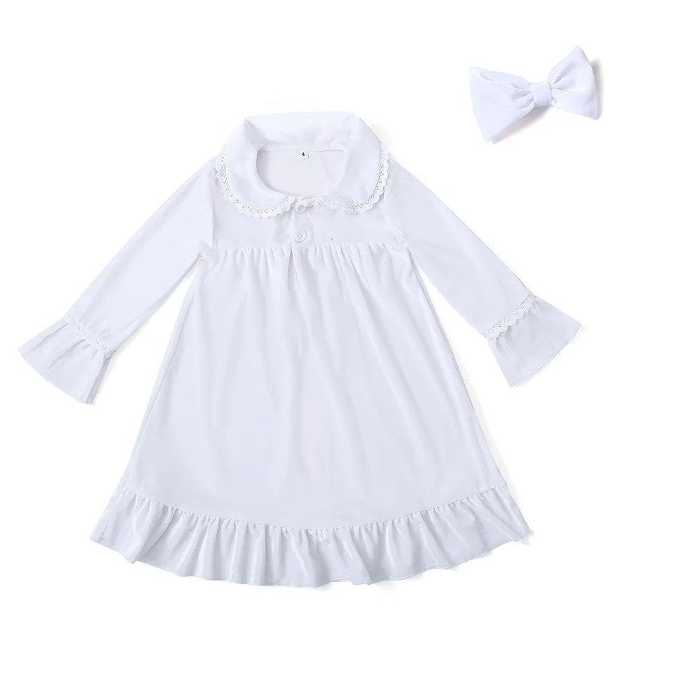 Baby pajamas childrens white velvet family matching Christmas pajamas set 241118