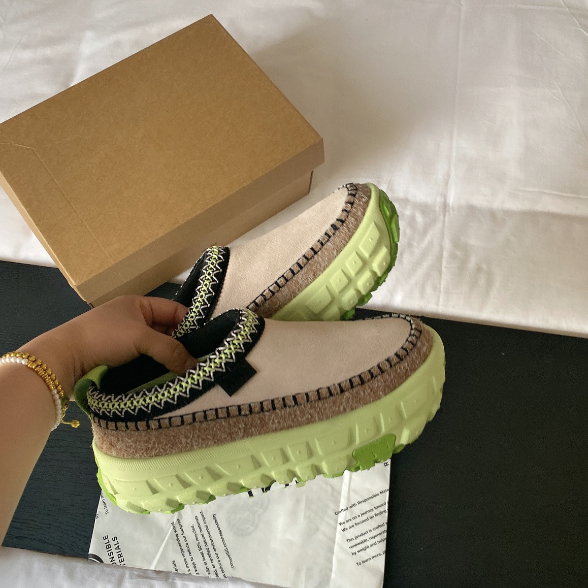 Designer Outdoor Shoes Women's Tire Bottom Tasman Snow Boots with Velvet and Fur Thick Bottom New Low Top Cross border