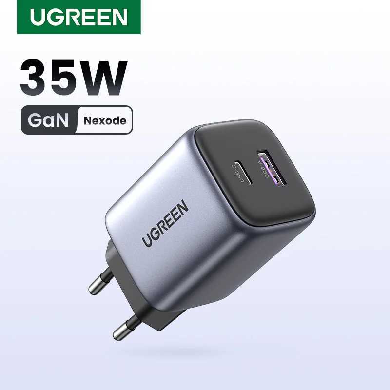UGREEN GaN 35W charger USB charger PD3.0 QC3.0 fast charger suitable for iPhone 15 14 13 Pro iPad Pro USB C fast charger Y241119