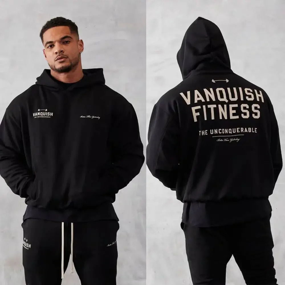 Men Oversized Hoodie Cotton Loose Sportswear Joggers Gym Sports Pullover Fitness Running Training Coat Casual Fashion Sweatshirt 241118