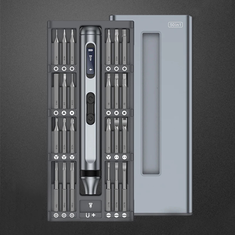 50 in 1 Electric Screwdriver Precision Repair Power Tools Set Magnetic Screw Driver Bits for Home Appliances Watch Phones 240418