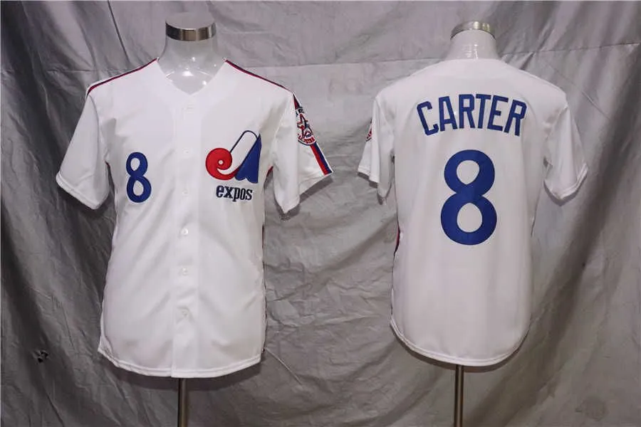 Custom Montreal Expos Baseball Jerseys Andre Dawson Gary Carter Pete Rose Tony Perez Vladimir Guerrero Tim Raines 33 Larry Walker Steve Rodgers Jersey