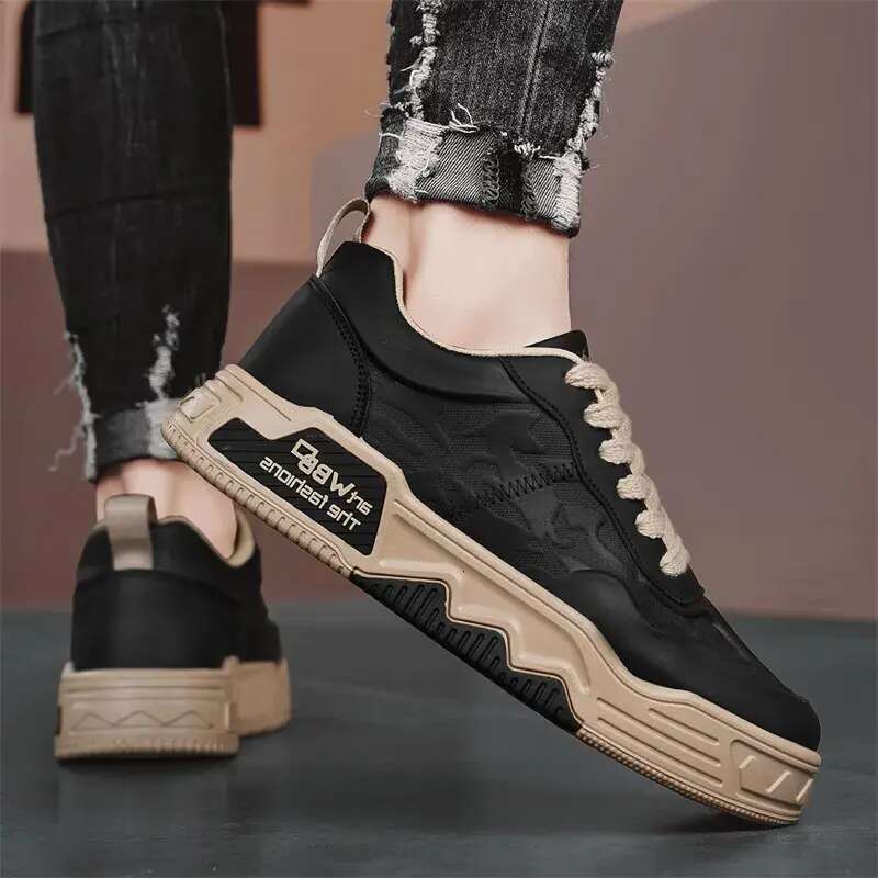 CYYTL Skateboard Shoes Leather Mens Sneakers Casual Outdoor Platform Fashion Designer Sports Walking Running Work Tennis f8c9