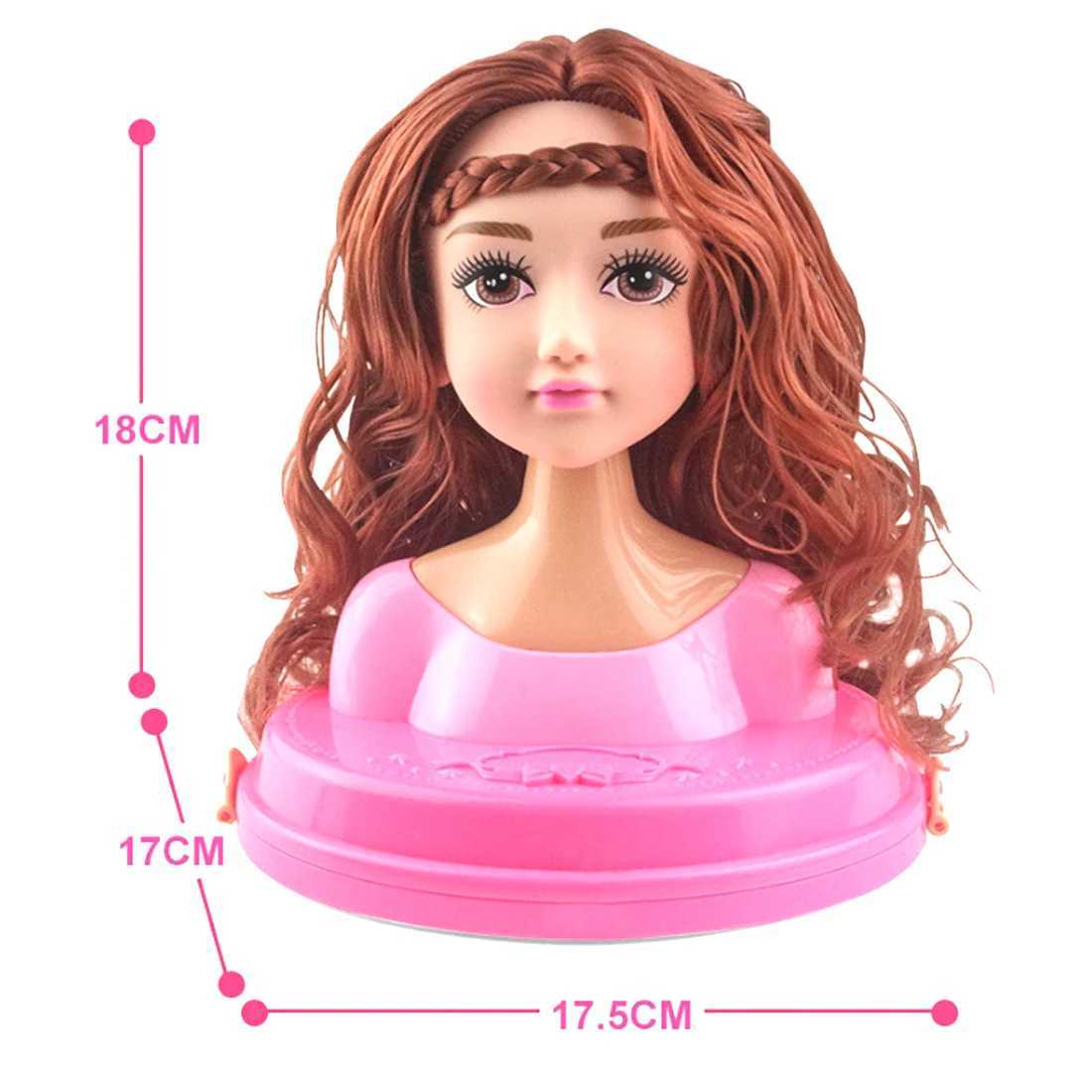 Interesting childrens head models half body dolls toy simulations hairdressers makeup artists makeup artists hairstyles beauty toys girls W241119