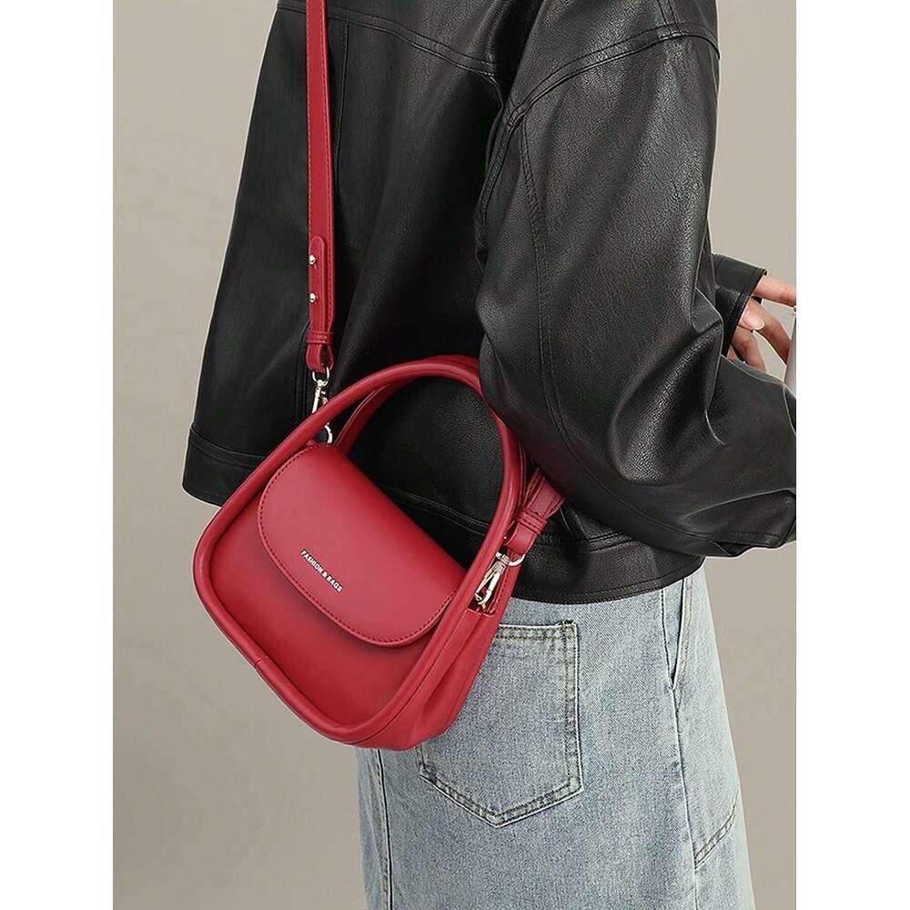 2025 summer new fashion niche crossbody underarm high-end feel handbag, wedding bag, red bag