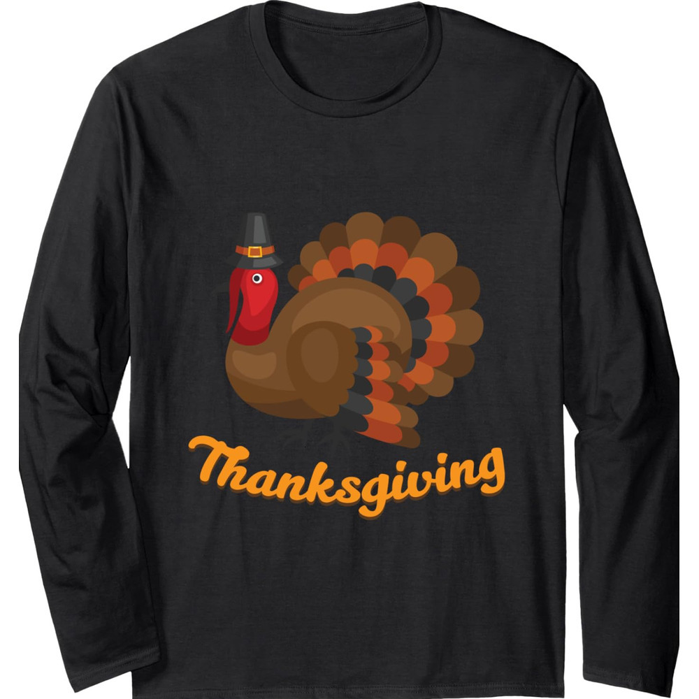 Long Sleeve Shirts for Men sweatshirt This Is My Thanksgiving Shirt Funny Cartoon Gift Long Sleeve Tee Streetwear Casual tops clothes fashion