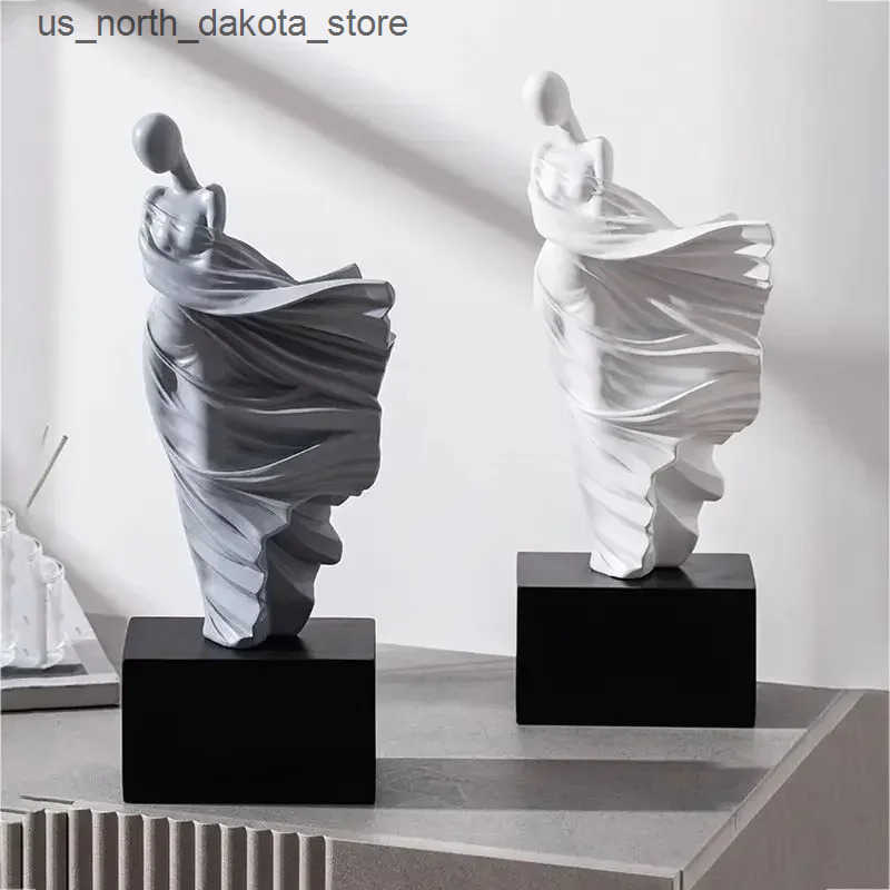 Decorative Objects Figurines Modern Decor Portrait Sculpture Resin Sculptur Art Senior Statue Living Room Home Office Desk Decoration Accessories J241