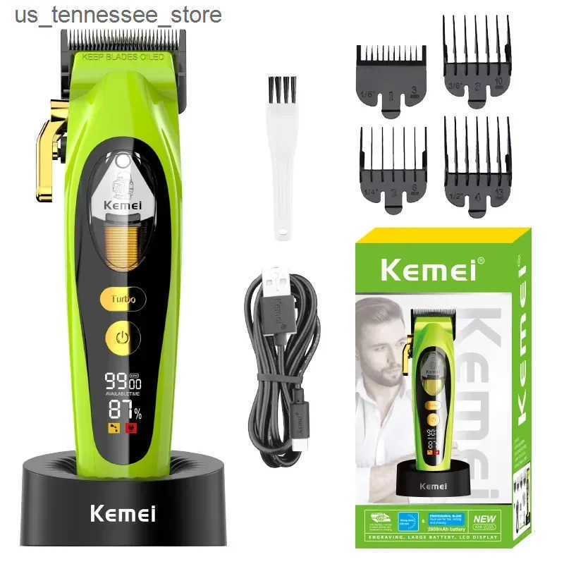 Hair Clippers Kemei KM-2035 10W Big Power Electric Hair Clippers KM-2281 Rechargeable Trimmer KM-TX7 Dry and Wet Shaver for Men Cordless Kit J241119
