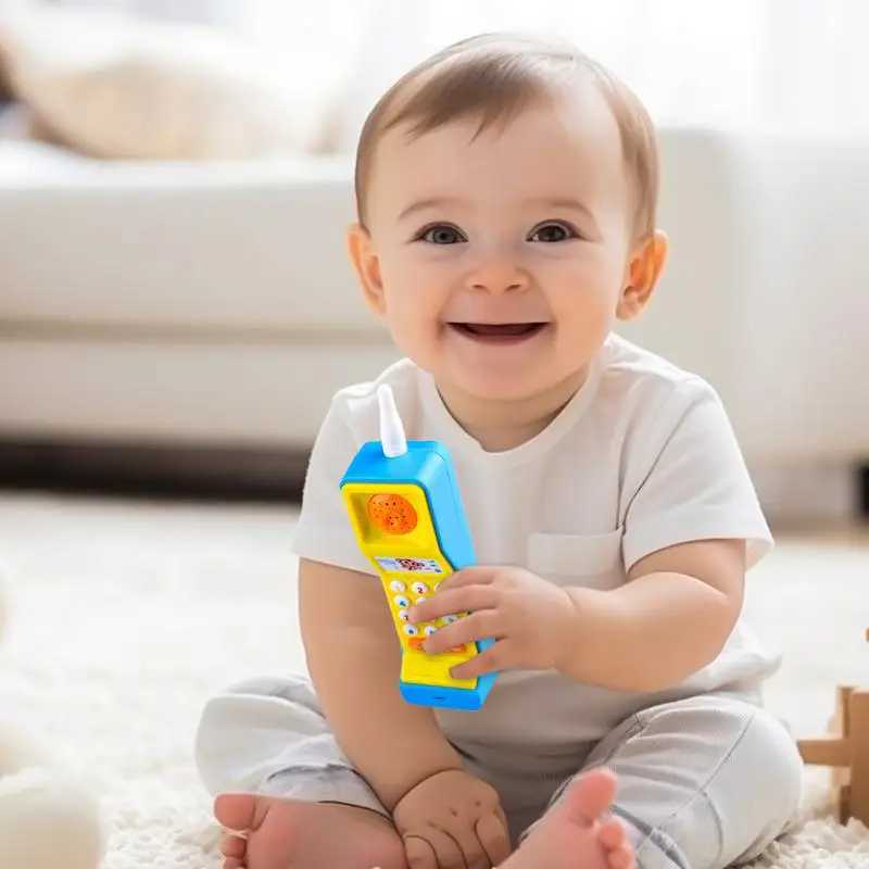 Toy Cell Phones Fun Musical Microphone Toy Educational Call Chat Learning Play Phone Light Sound Effects Parent-ChildXJ241118