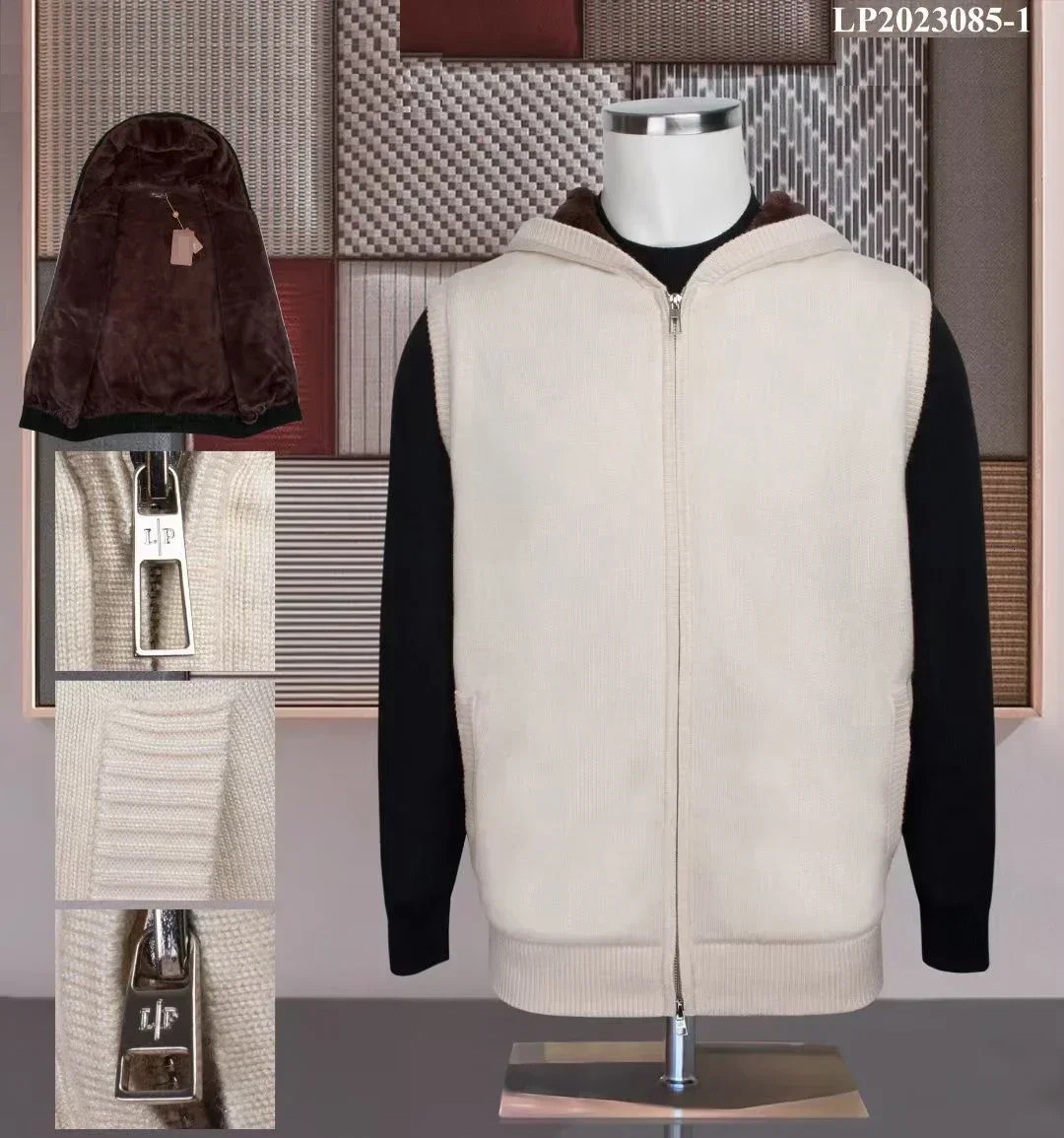 BILLIONAIRE BLKA CPTG Vest Thick Men 2024 Autumn Winter Hooded Cashmere New Warm Fashion Big Size M-4Xl High Quality Coat
