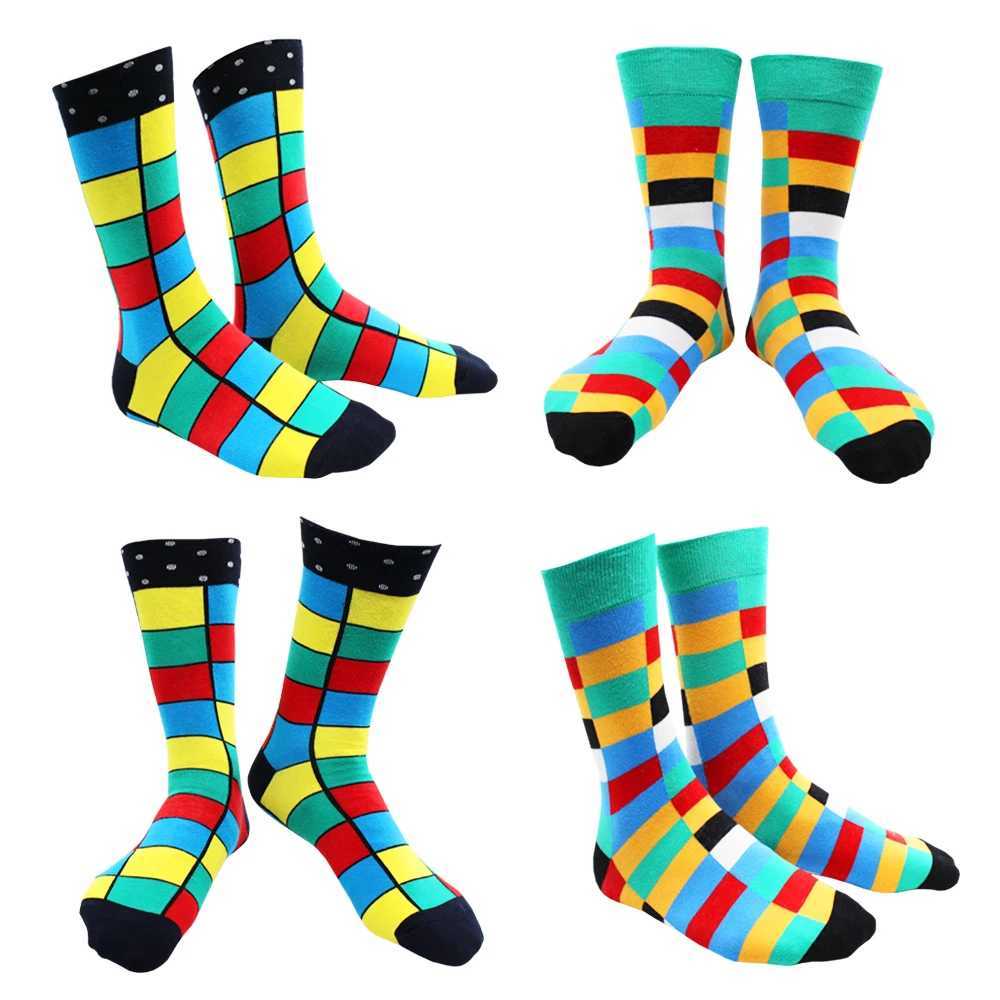 6 Pairs Fashion Casual Women and Men Socks Art Van Gogh Stripe Harajuku Fruit Animal Sloth Beer Funny Socks Dress Cotton SocksXJ241118