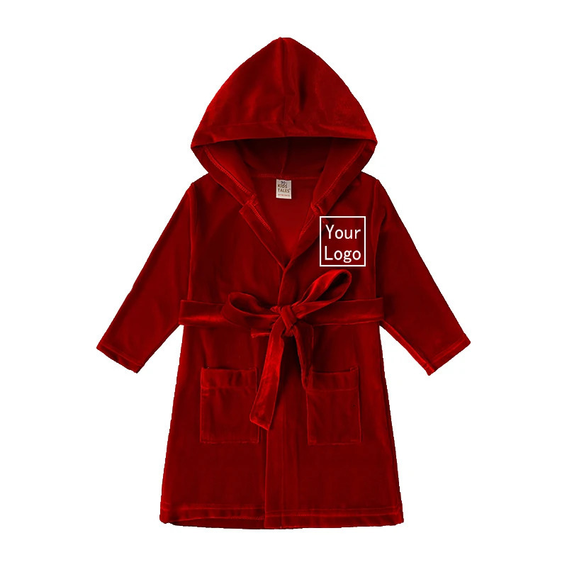 Customize personalized childrens boys and girls velvet Christmas pajamas set DIY add your text image long sleeved toppants childrens pajamas 241118