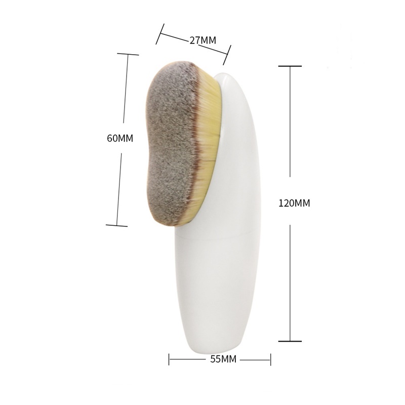 Flawless Foundation Brush, High Density Face Body Makeup Brush For Liquid Foundation Powder Cream Contour White Black Brocha Para Base Impecable