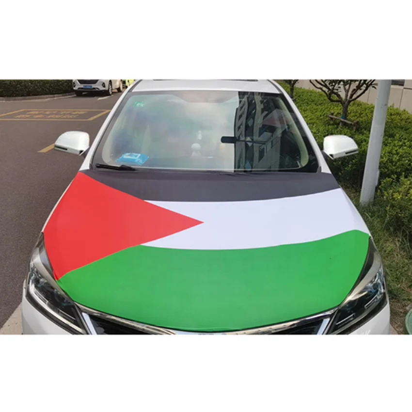 Palestine Car Hood Cover Flag Bonnet Banner Elastic Fabrics 110X150CM For SUV Truck Full Graphic Lover Gift Decor 240417