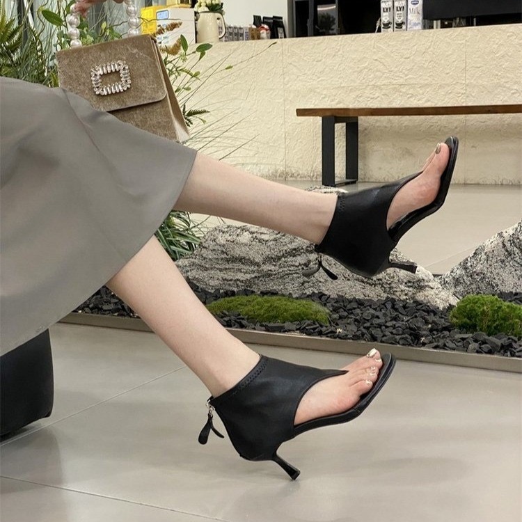 Shoes Pumps New In Women Flip ps Designer Fashion Zippers Peep Toe Ladies High Heels Sandals Boots Female Footwear 03eb
