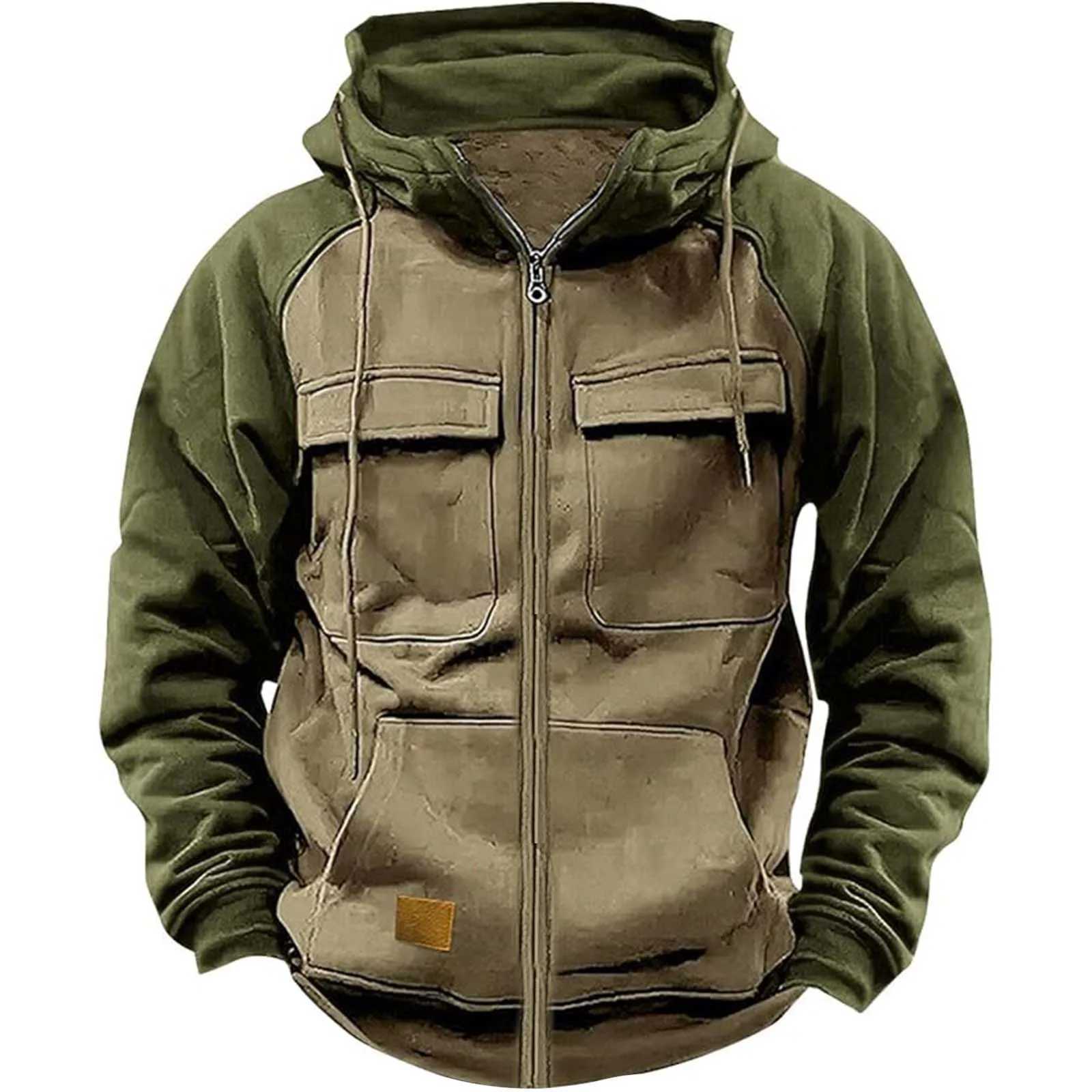 New Arrival Tactical Hoodie Mens Half Zipper Solid Warm Fce Sweatshirt with LTI Pocket M Hoodie Jacket Thick Outdoor Hoodie Z241118