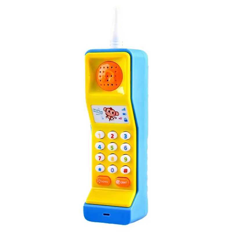 Toy Cell Phones Fun Musical Microphone Toy Educational Call Chat Learning Play Phone Light Sound Effects Parent-ChildXJ241118