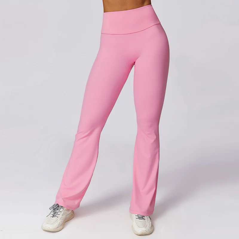 New Arrival Wide and powerful gym workout fitting Flare pants high waisted Fitn workout leggings running pants warm push yoga pants Z241119