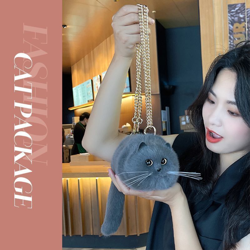 Shoulder For Women Cute Handbag Handmade Cat Doll Bag Female Birthday Gift Mini Messenger Bags Crossbody Silks and Satins BagVoyage