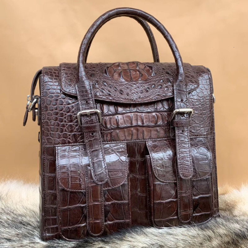 New Men's Briefcase Leisure Business Handbag Single Shoulder Diagonal Laptop Bag Genuine Leather Mens Office Designer
