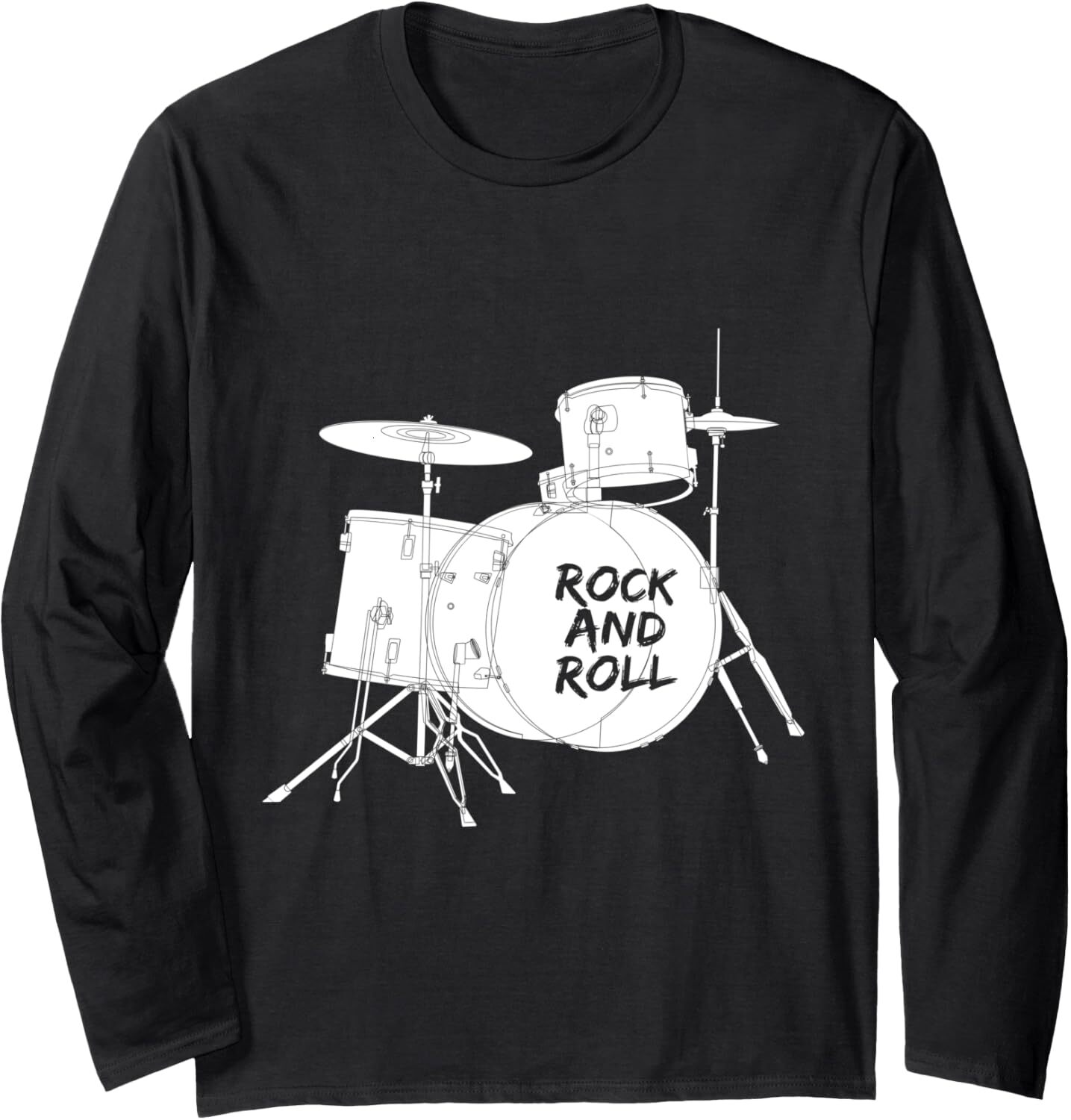 Long Sleeve Shirts for Men sweatshirt Rock And Roll Bass Drums Cool Rock Fan Long Sleeve Tee Streetwear Casual tops clothes cool fashion
