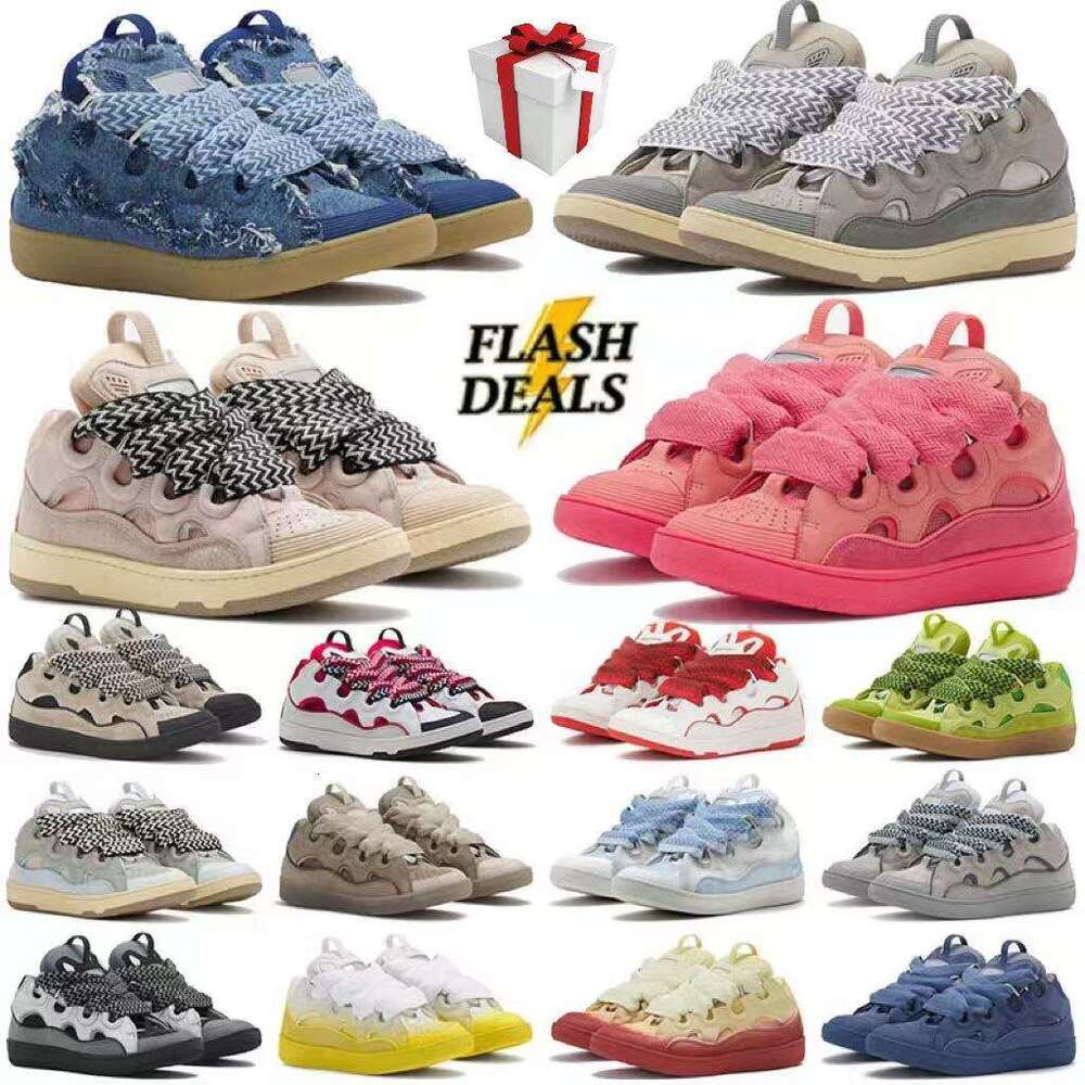 designer brand top quality men women leather curb sneakers emed calfskin stripe stretch cotton Low s mens flat bottoms rubber loafers shoes mens womens