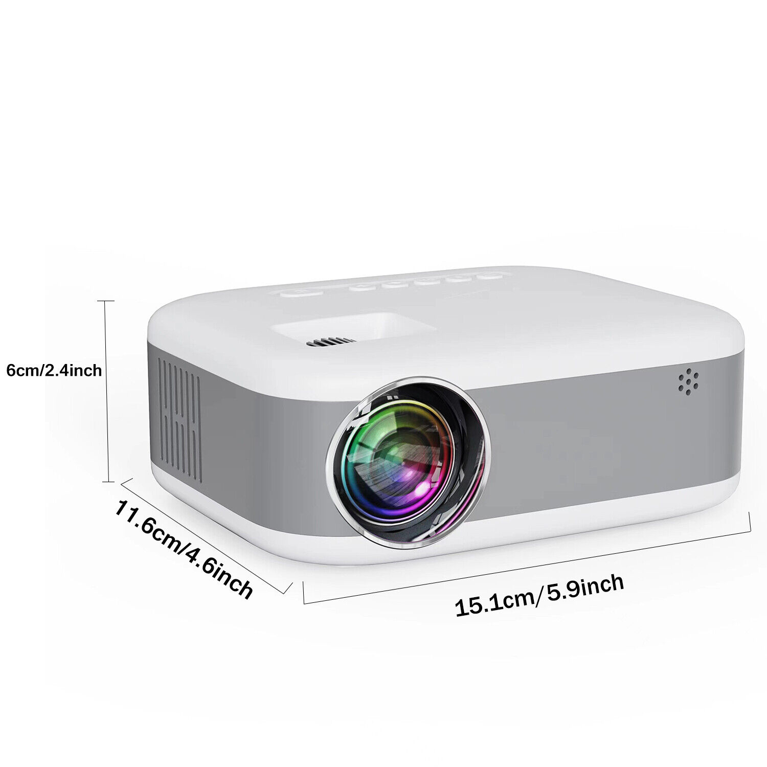 Mini Projector LED 1080P WiFi Bluetooth Ultra HD Portable Home Theater 200 Inch Display Screen