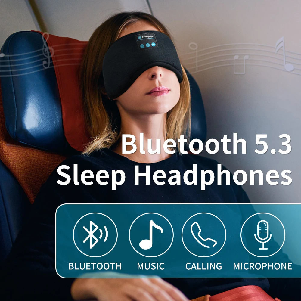 Bluetooth Sleeping Headphones Eye Mask Sleep Headphones Bluetooth Headband Soft Elastic Comfortable Wireless Sleep Mask 241120