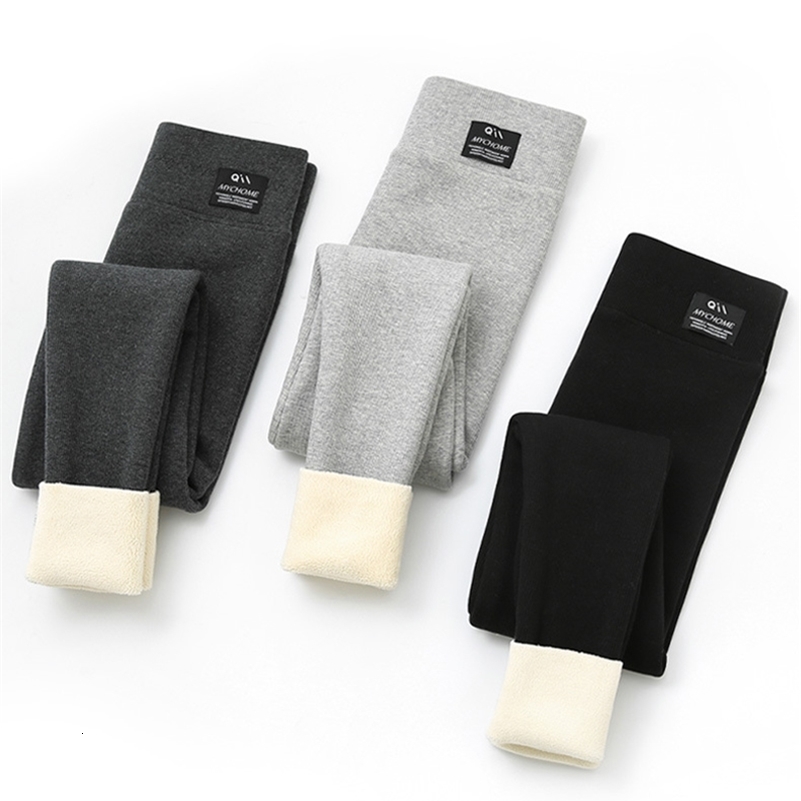 2024 Winter Women Pants Thermal Fleece Thicken Leggings High Waist Ribbed Leggings Women Solid Comfortable Warm Stretchy Leggins 241119