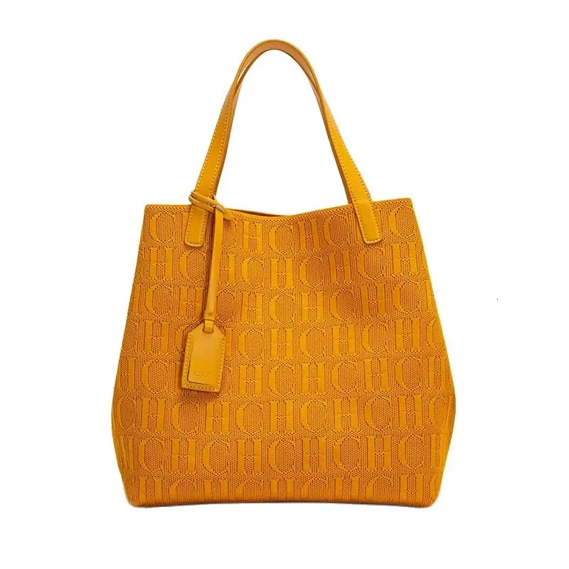 CH Shoulder Bag Fashion Classic New Pure Color Outer Pocket Ladies High Quality Craft Large Capacity Handbag