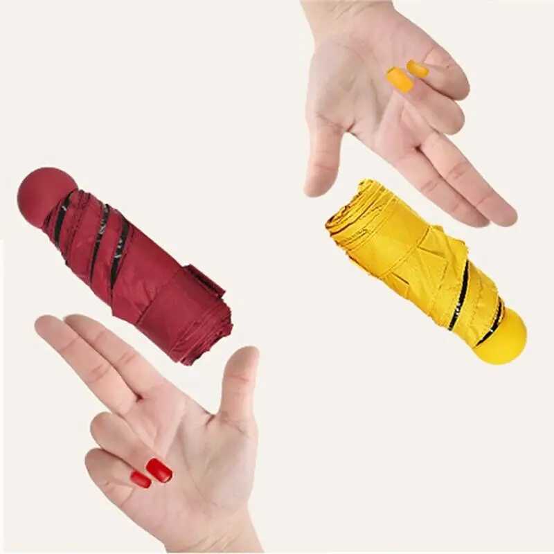 Mini Folding Capsule Umbrella with Pill Package Box Pocket Parasol Anti-UV Portable Travel Umbrella Sunny and Rainy DayXJ241120