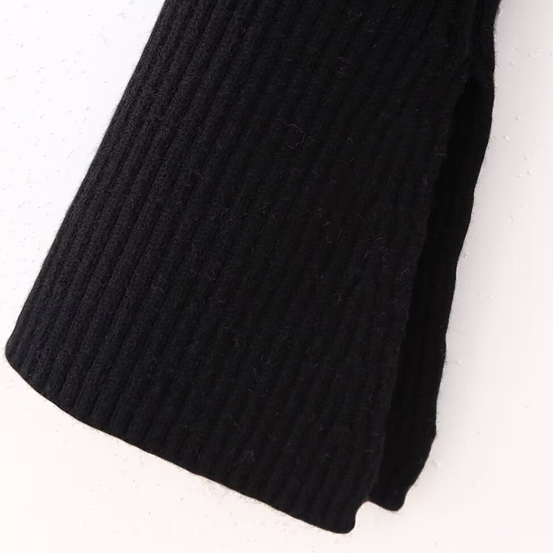 French Casual Loose Long Sleeve Sweater Zipper Winter Knitwear Turn-Down Collar Warm Chic Simple Clothing Streetwear