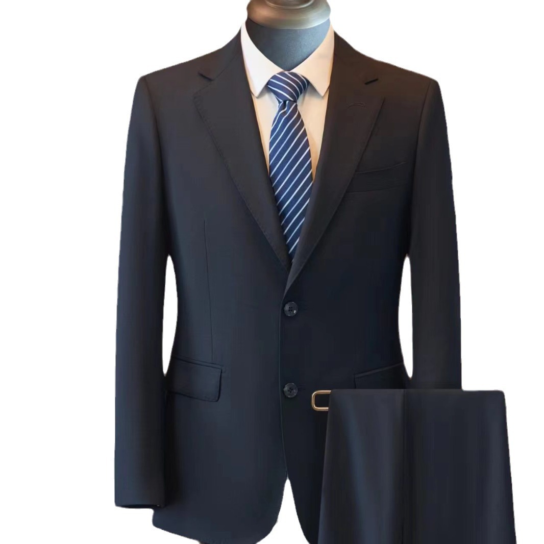 X728Men's slim-fit jacket suit 100% wool high-end two-piece suit high-end Korean style