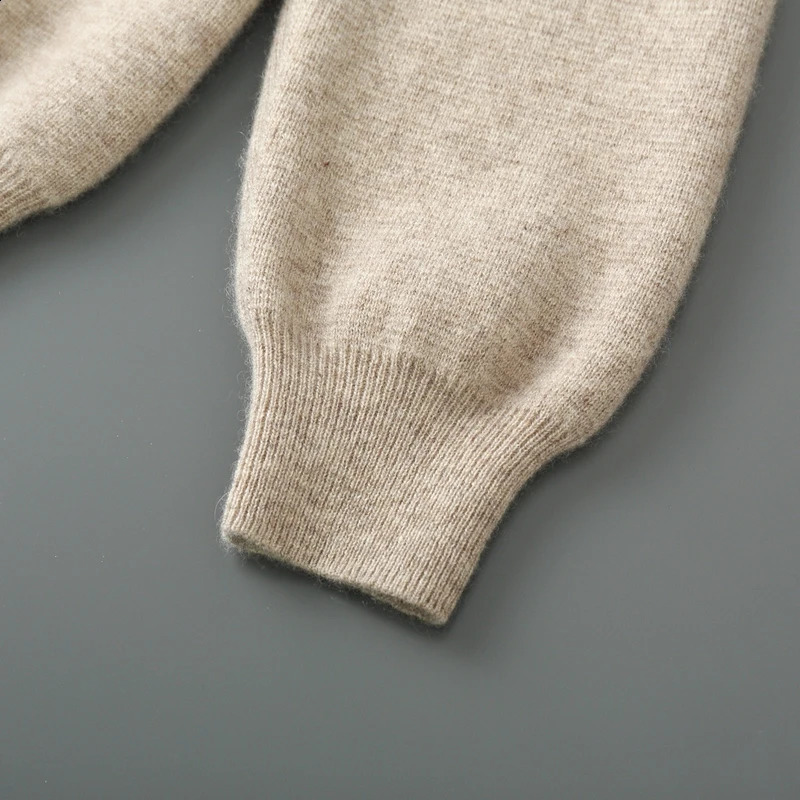 DjzDsm Mens Hoodie with Zipper and Pocket Comfortable Knitted Sweater 100% Merino Wool Sweater Autumn and Winter Wool Sweaters 241118